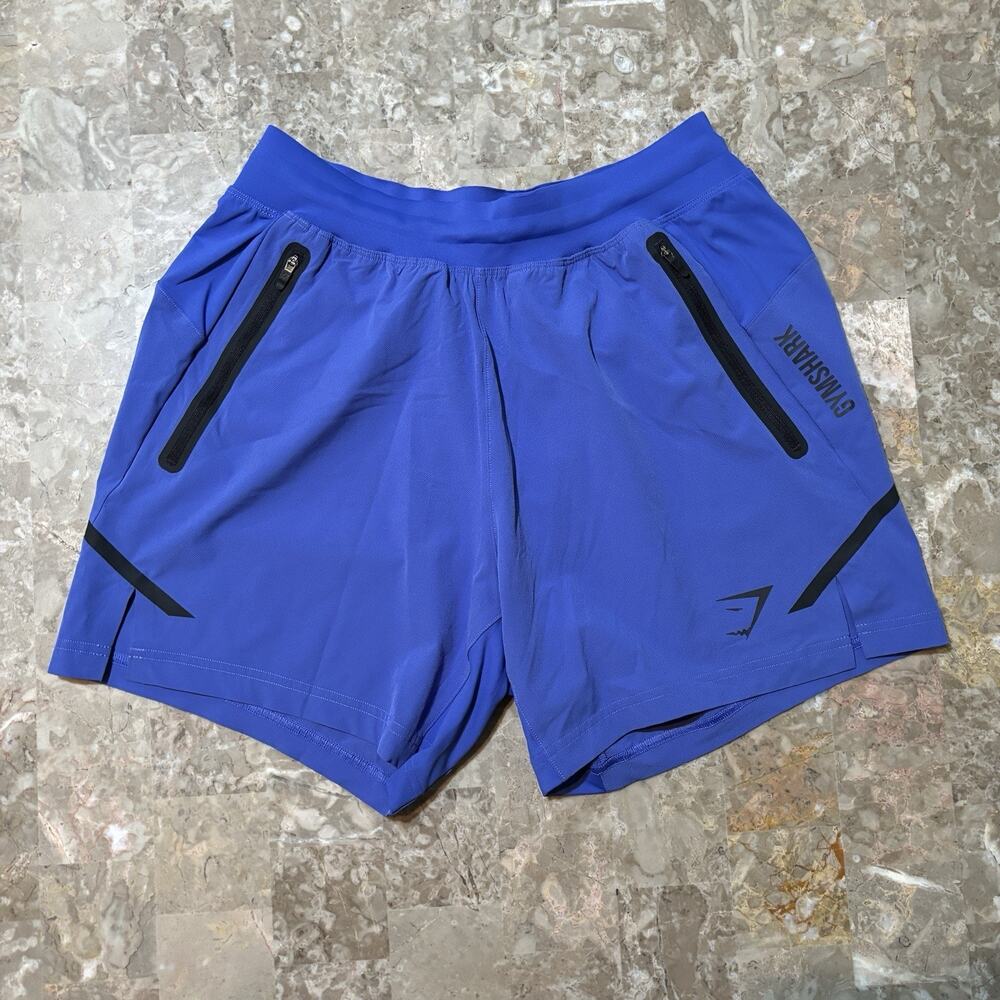 Gymshark Shorts Mens Small Purple Apex 5” Perform Woven Linerless Gym Running